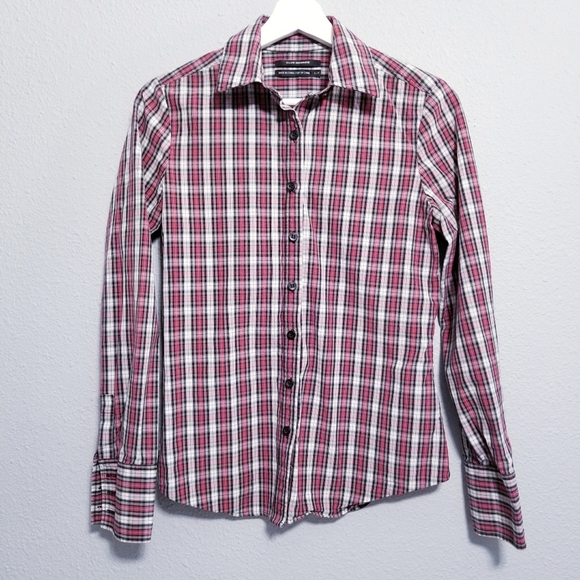 Club Monaco Women's print button shirt top blouse SMALL - Picture 1 of 5